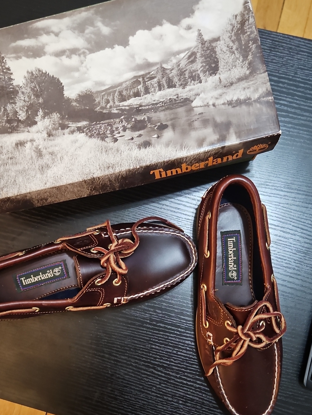 Timberland Women's Dark Brown Leather Boat Shoes